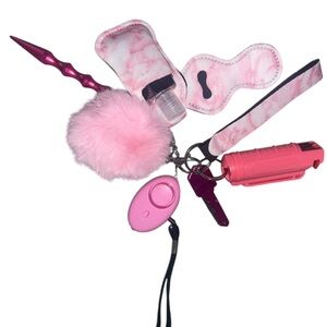 Pink Self-Defense Keychain Set – Personal Safety Accessories –
